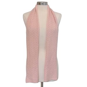 New York & Company Pointelle Scarf Knit Light Pink